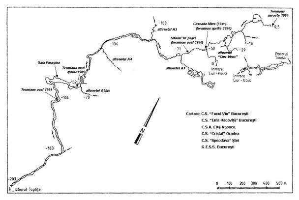 Harta peşterii Ciur-Ponor